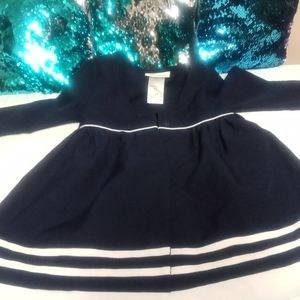 Bonnie Jean, Size 2T,  2PC Navy Dress & Coat, Navy Blue & White